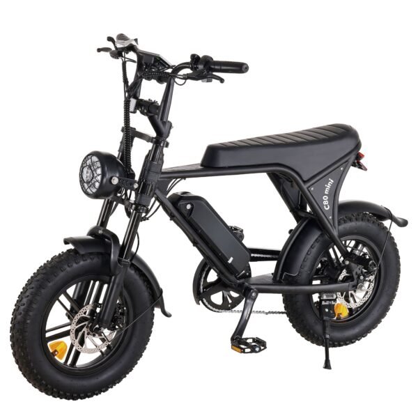 C80 mini fatbike zwart - Afbeelding 2